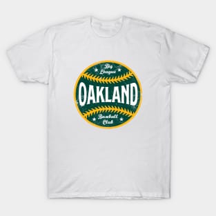 Oakland Retro Big League Baseball - White T-Shirt